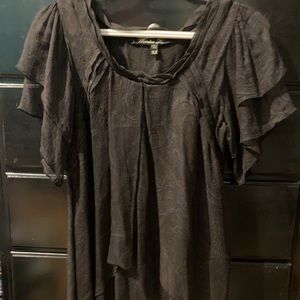 Winter kate vintage silk Nicole Richie black top